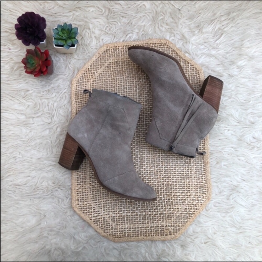 Toms Suede Heeled Ankle Boots